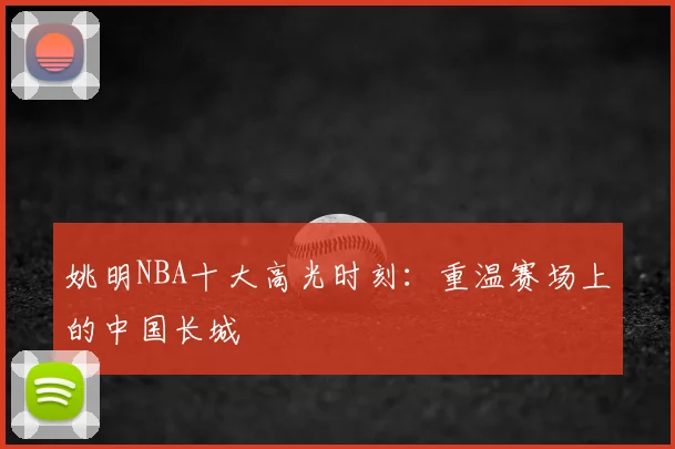 姚明NBA十大高光时刻：重温赛场上的中国长城
